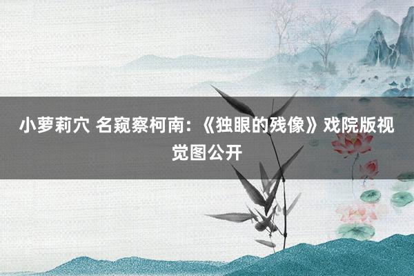 小萝莉穴 名窥察柯南: 《独眼的残像》戏院版视觉图公开
