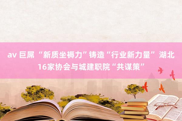av 巨屌 “新质坐褥力”铸造“行业新力量” 湖北16家协会与城建职院“共谋策”
