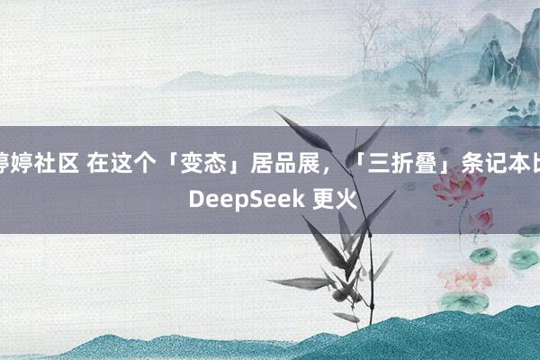 婷婷社区 在这个「变态」居品展，「三折叠」条记本比 DeepSeek 更火